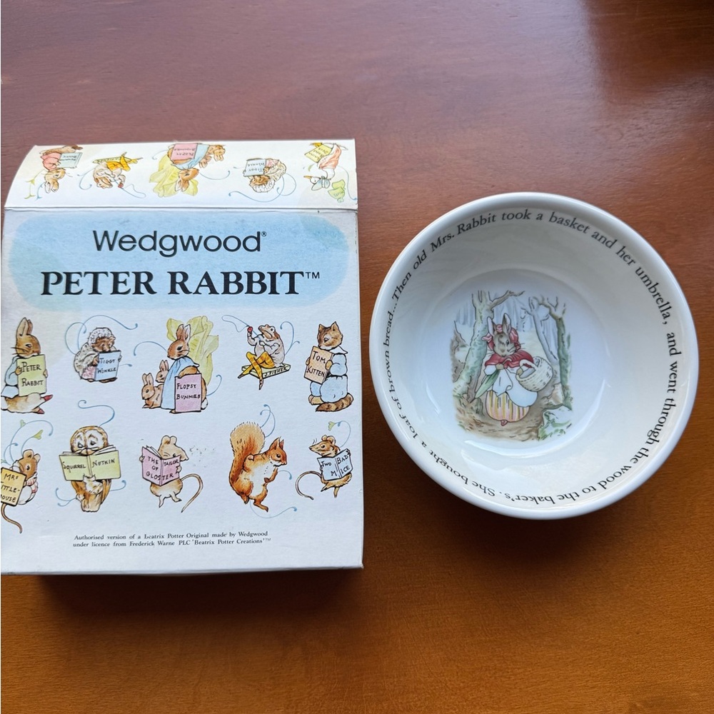 Wedgwood Peter Rabbit Bowl - Cream and Brown